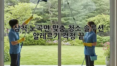 삼척 노곡면 맞춤 청소 솔루션 🏡✨ 알레르기 걱정 끝!