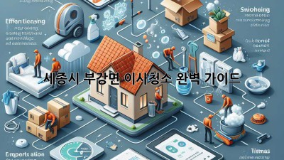 세종시 부강면 이사청소: 완벽 가이드